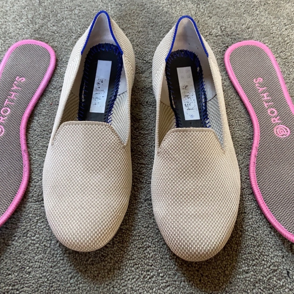 Rothy’s Linen Triple Stitch Loafers size 8